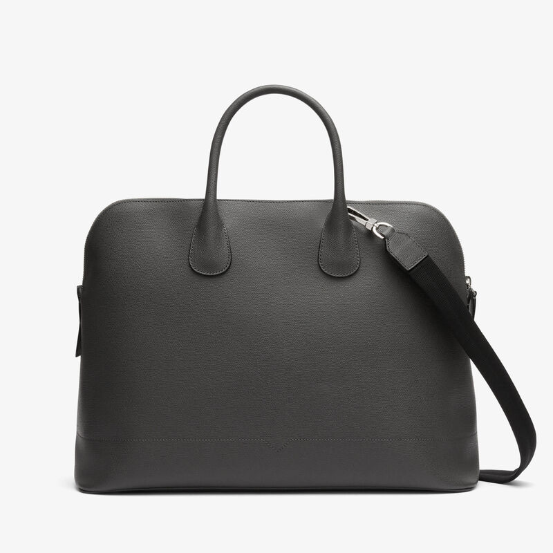 MyLogo Bowling Bag - Smokey Grey - Millepunte calf leather - Valextra - 1