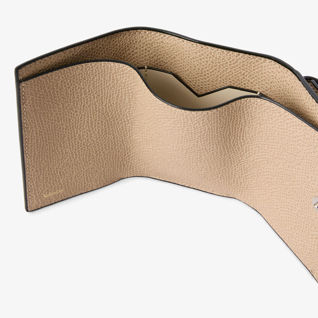 Small Wallet With Coin Holder - Cashmere Beige - Vitello VS - Valextra - 3
