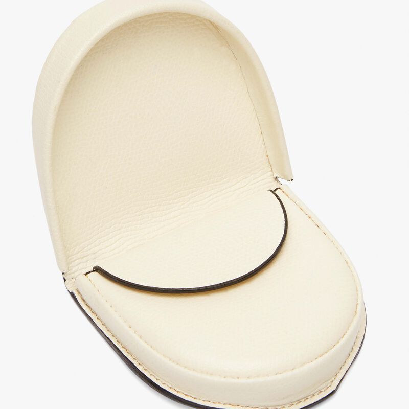 Tallone Coin Purse - Pergamena White - Millepunte calf leather - Valextra - 2