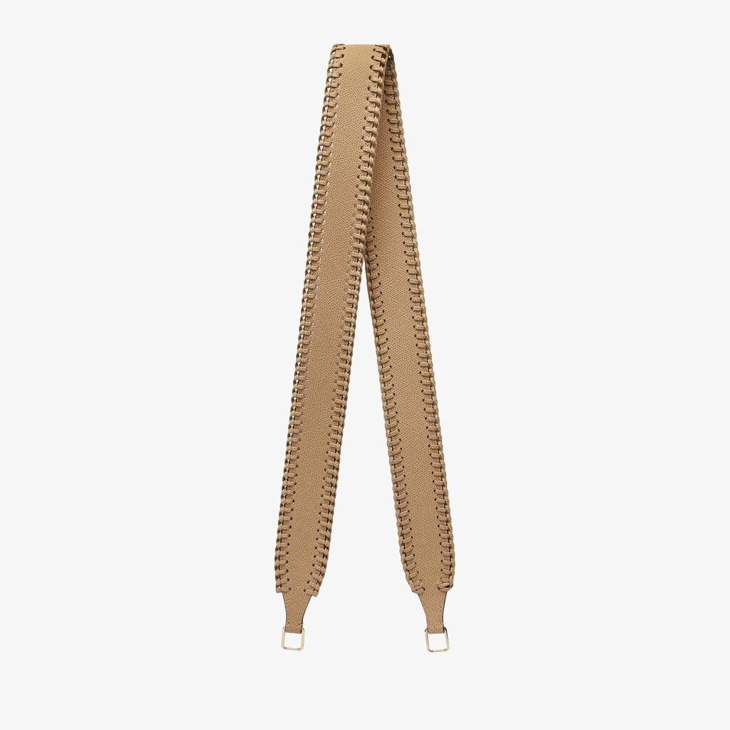Braided Shoulder Strap - Cashmere Beige - Vitello VS-Infilatura Punto Festone - Valextra - 1