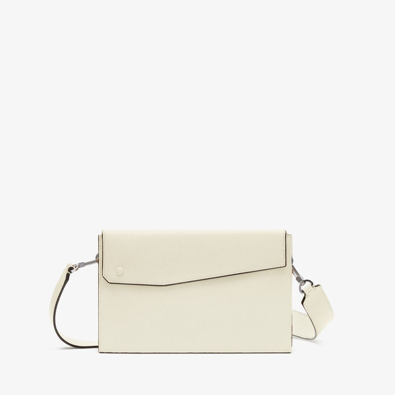 Pocket Crossbody Bag - Pergamena White - Millepunte calf leather - Valextra - 1