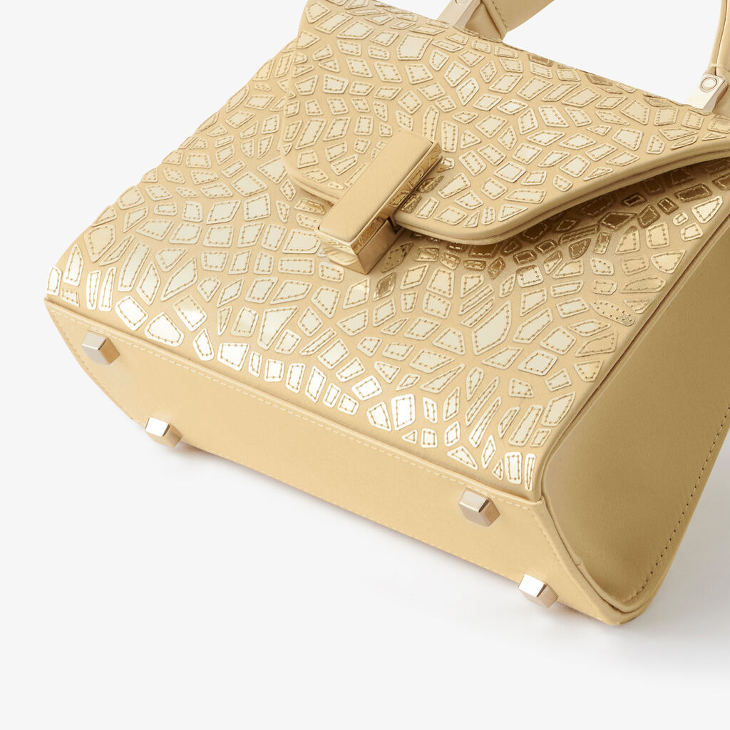 Iside Mosaic Crossbody Micro Bag -  - Raso Ricamo Specchi - Valextra - 4