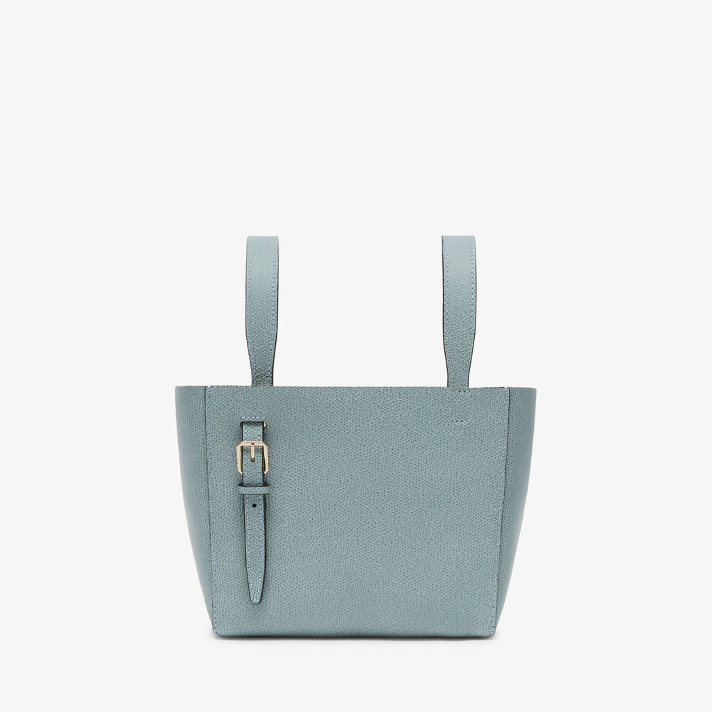 Soft Bucket micro bag - Smokey Blue - Vitello VS - Valextra - 6