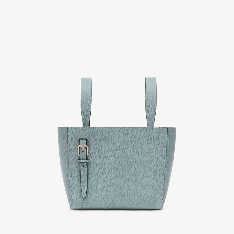 Soft Bucket micro bag - Smokey Blue - Millepunte calf leather - Valextra - 6