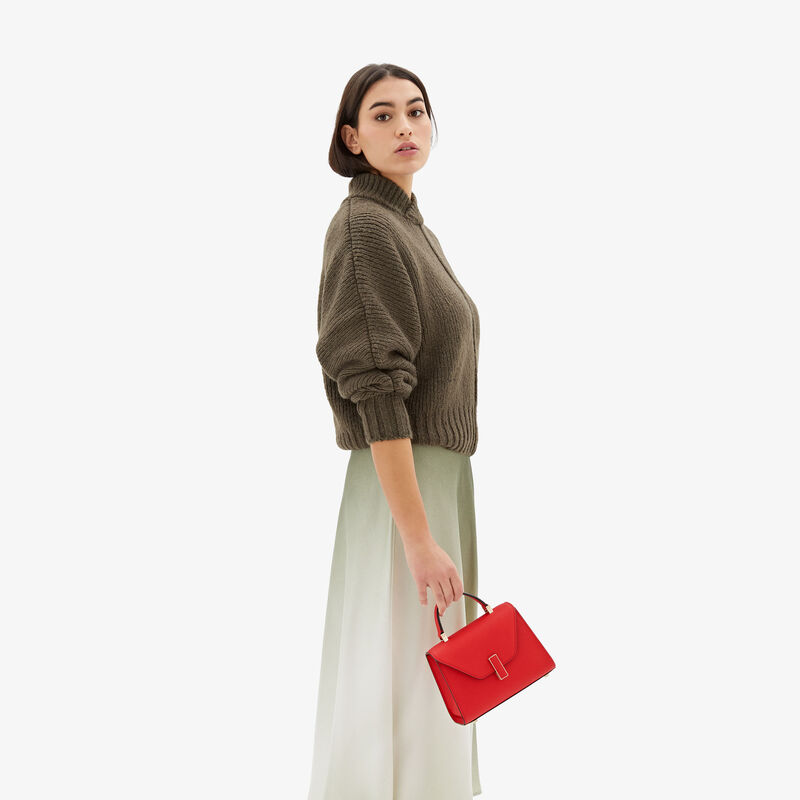 Iside Crossbody Micro Bag - Crimson Red - Millepunte calf leather - Valextra - 2