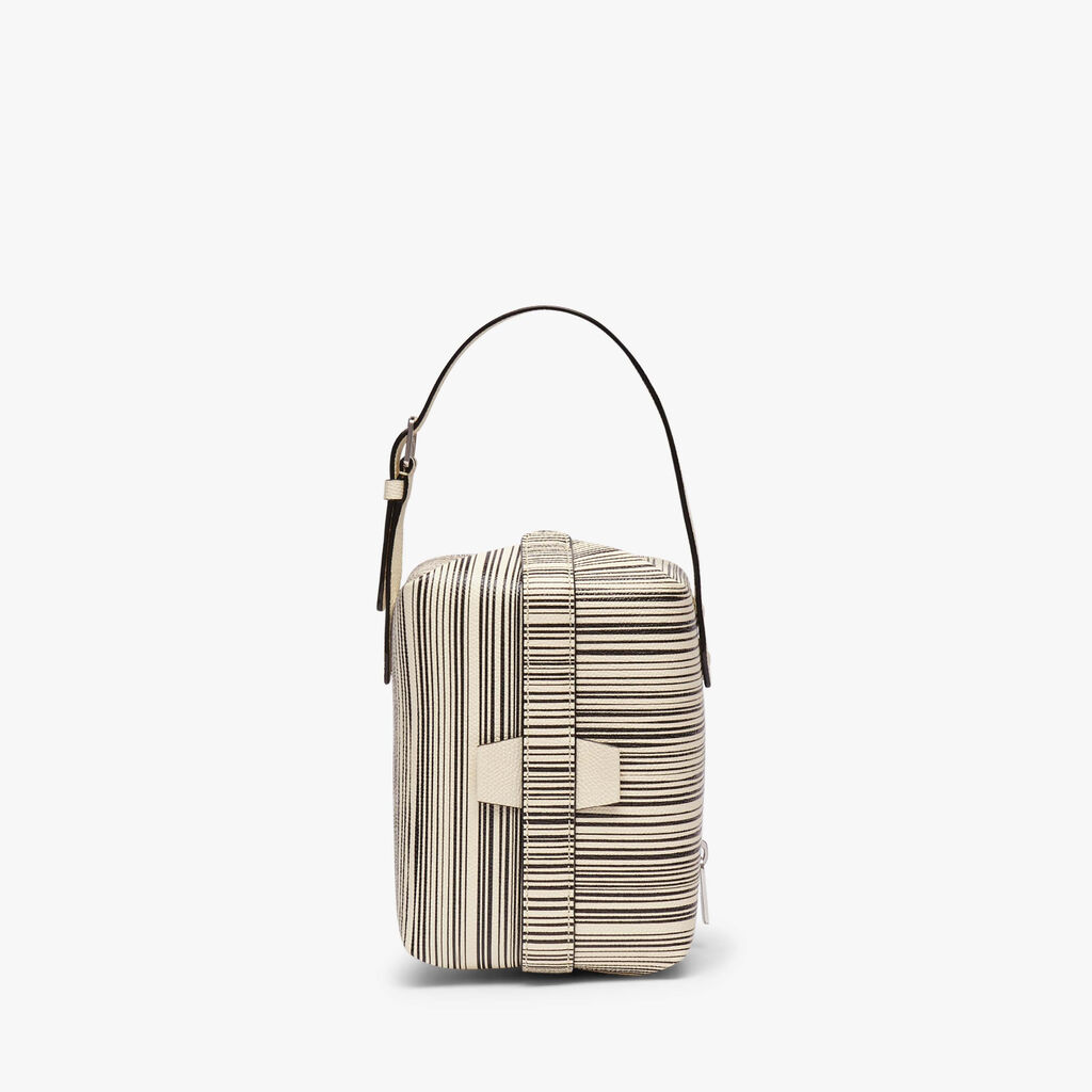 Tric Trac Sketch bag - Pergamena White/Black - Millepunte calf leather - Valextra - 4
