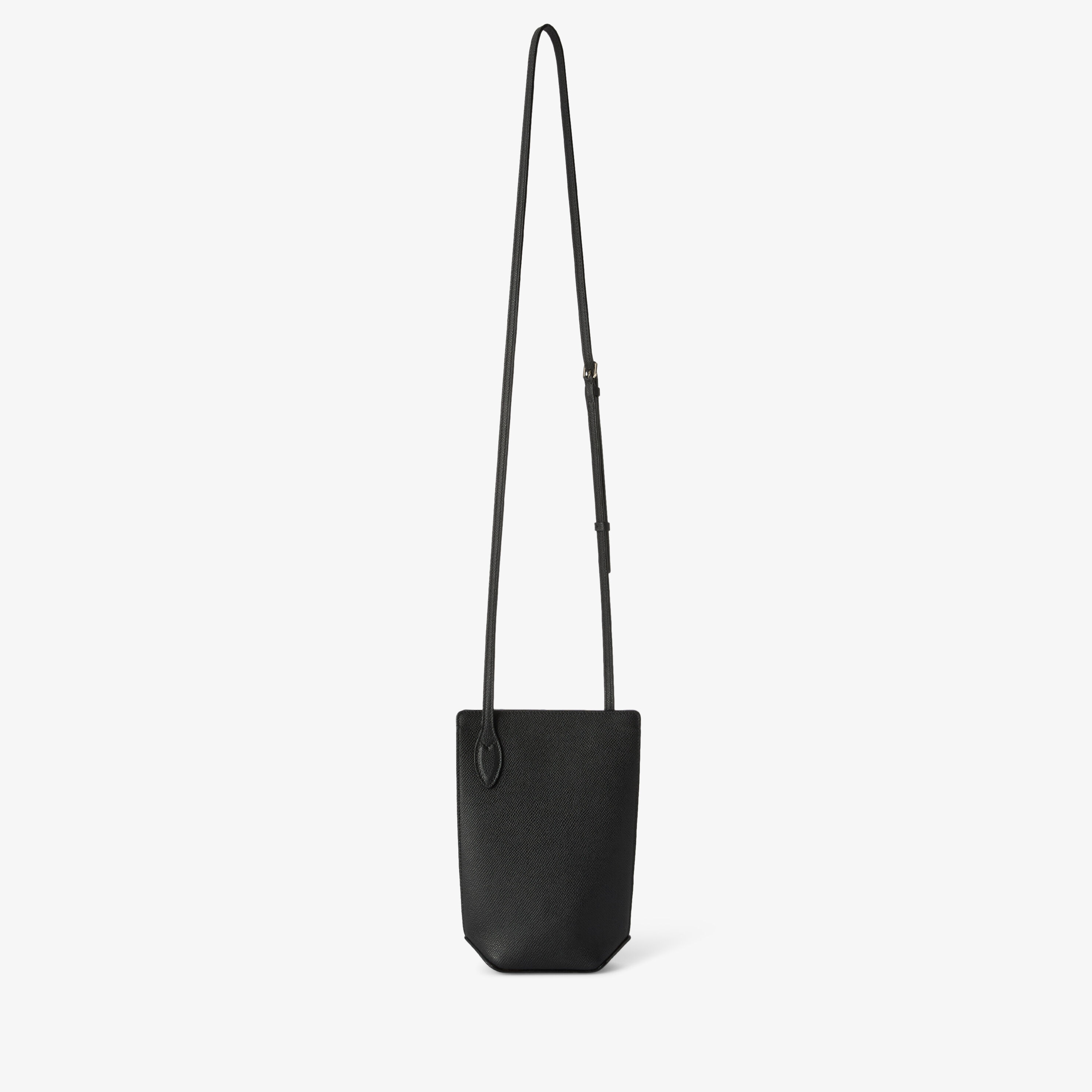 Valextra ショルダーバッグ Black Grained Leather Luxury Crossbody Phone Bag | Valextra Vivi