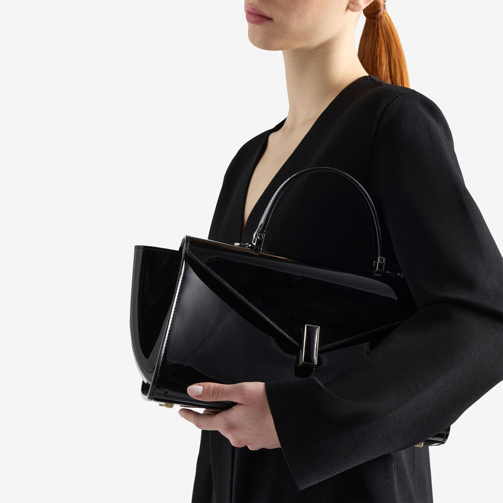 Iside Editor Gloss Top Handle Medium Bag -  - Vitello Chic lucido - Valextra - 2