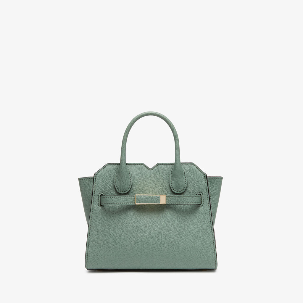 Milano Crossbody Micro Bag - Eucalyptus Green - Vitello Millepunte Soft - Valextra - 1
