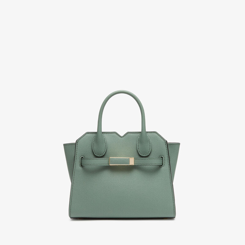 Milano Crossbody Micro Bag - Eucalyptus Green - Millepunte Soft calf leather - Valextra - 1