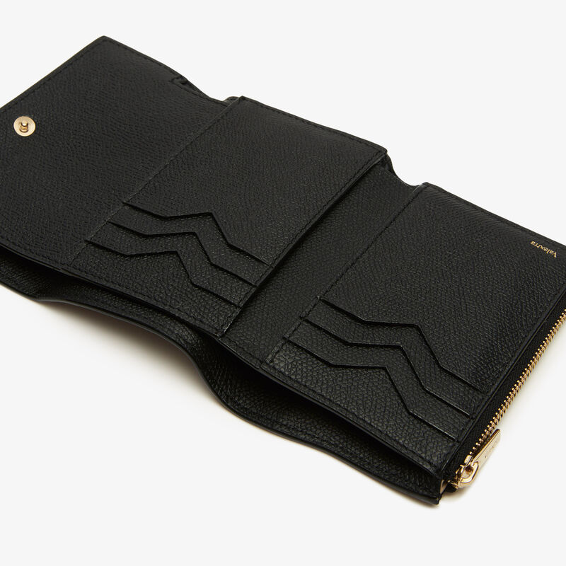 Pocket Purse 6CC - Black - Millepunte calf leather - Valextra - 2