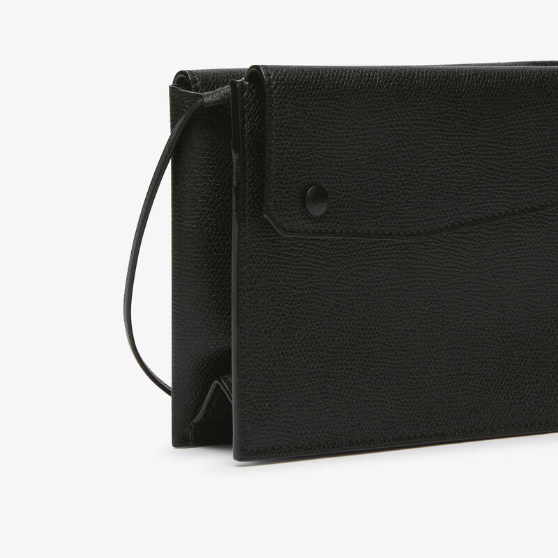 Pocket Slim crossbody bag - Black - Millepunte calf leather - Valextra - 4