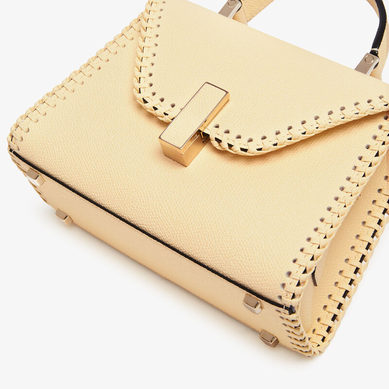 Iside Braided Crossbody Micro Bag - Cream Yellow - Millepunte calf leather - Valextra - 5