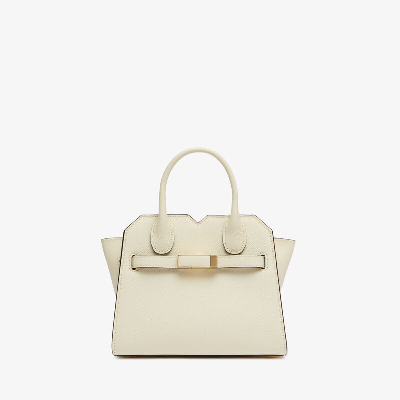 Milano Crossbody Micro Bag - Pergamena White - Millepunte Soft calf leather - Valextra - 1