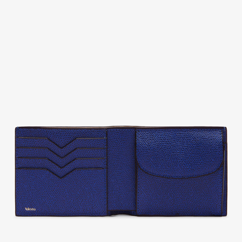 Wallet 4Cc With Coin Holder - Royal Blue - Millepunte calf leather - Valextra - 4