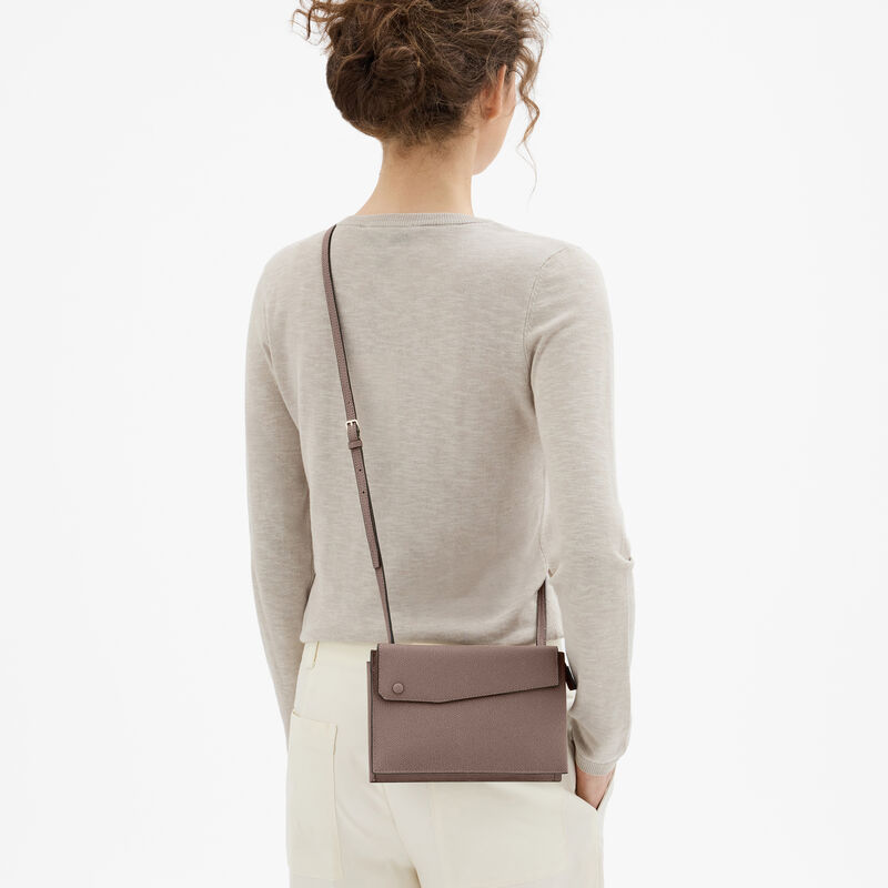 Pocket Slim crossbody bag - Sahara Brown - Millepunte calf leather - Valextra - 2