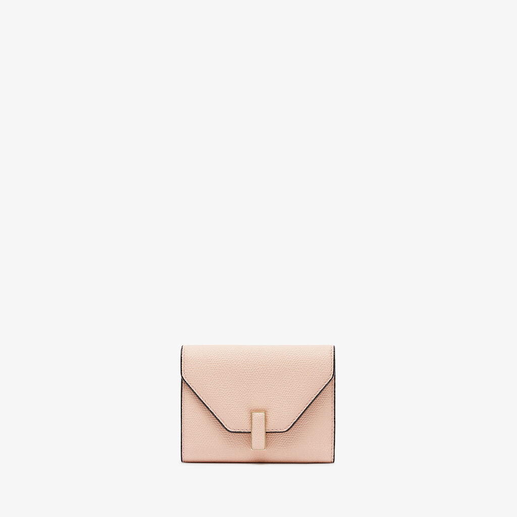 Portafoglio Iside Trifold - Rosa Bonne Mine - Pelle di vitello Millepunte - Valextra - 1