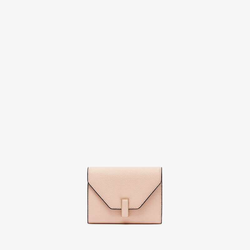 Portafoglio Iside Trifold - Rosa Bonne Mine - Pelle di vitello Millepunte - Valextra - 1