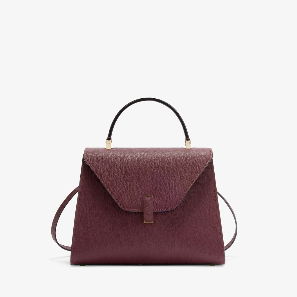 Iside Top Handle Medium Bag - Claret Red - Millepunte calf leather - Valextra - 1