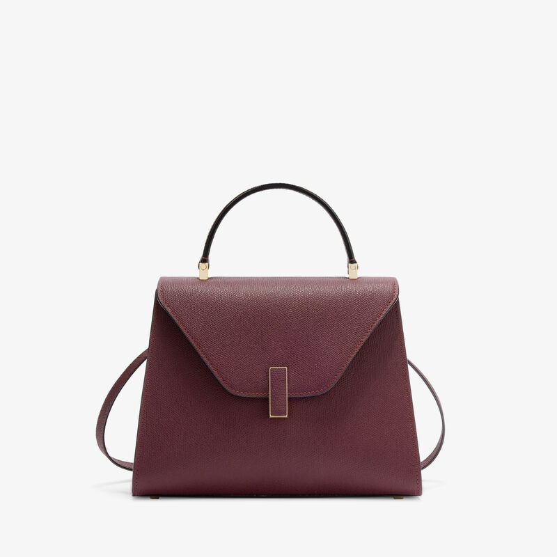 Iside Top Handle Medium Bag - Claret Red - Millepunte calf leather - Valextra - 1