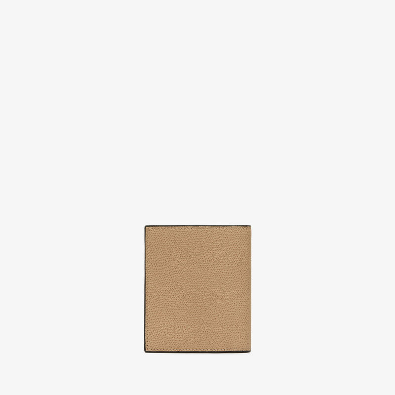 Compact Wallet 3 CC with Coin Purse - Cashmere Beige - Millepunte calf leather - Valextra - 3