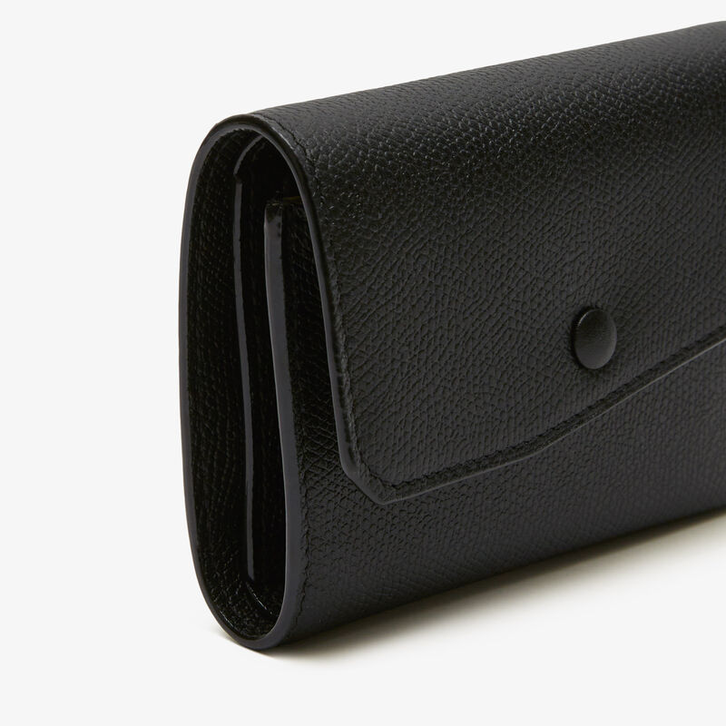 Pocket Purse 6CC - Black - Millepunte calf leather - Valextra - 3