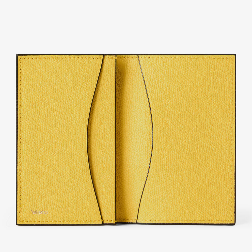 Card Case Onda - Yellow - Millepunte calf leather - Valextra - 5