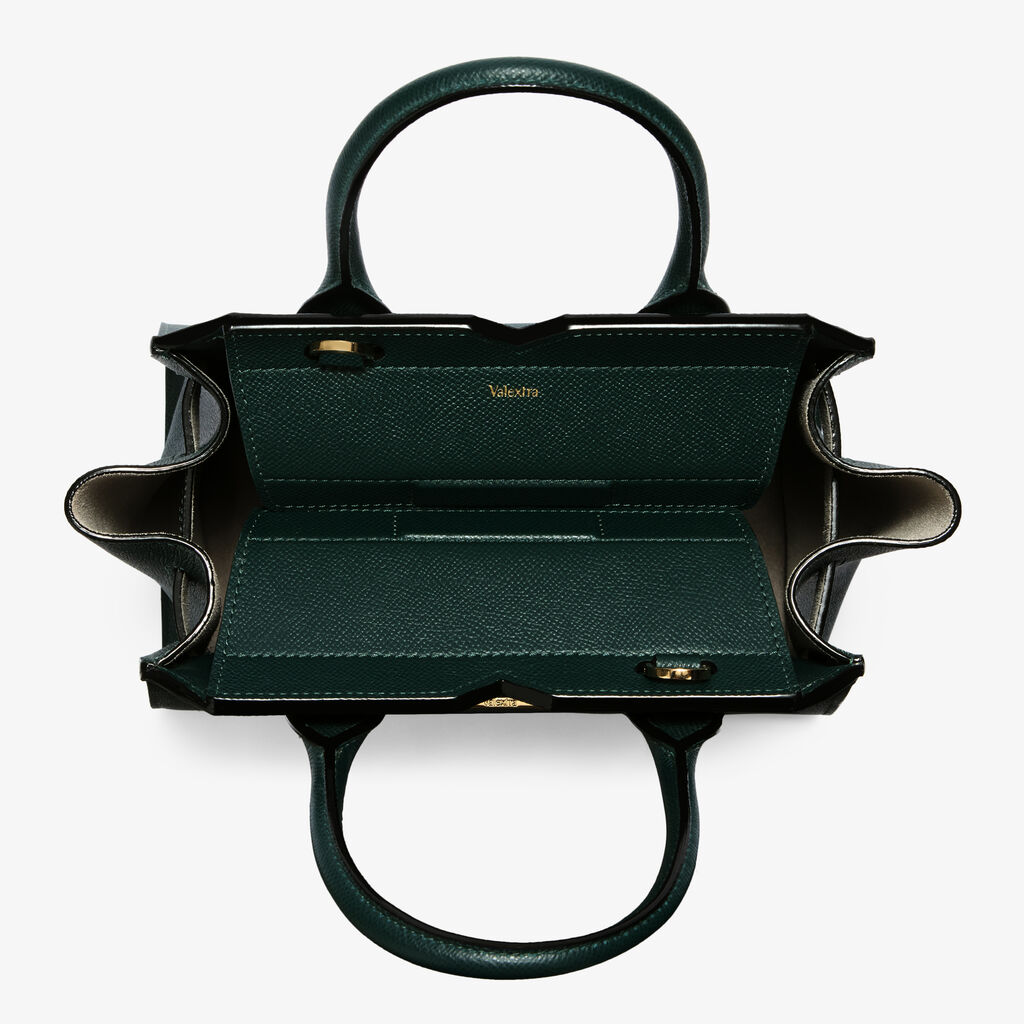 Milano Two Handles Mini Bag - Valextra Green - Millepunte Soft calf leather - Valextra - 8