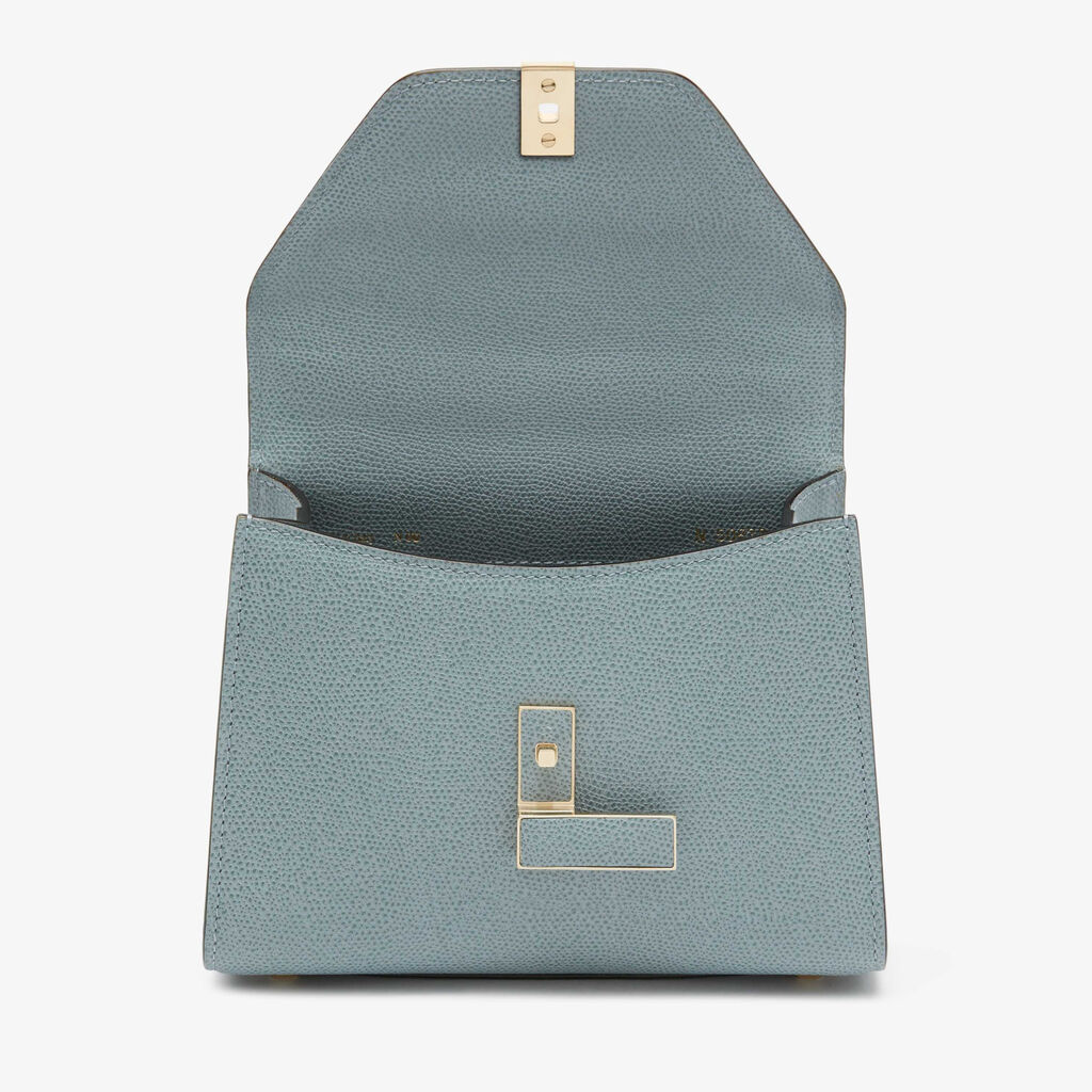 Iside crossbody micro bag - Smokey Blue - Vitello VS - Valextra - 7