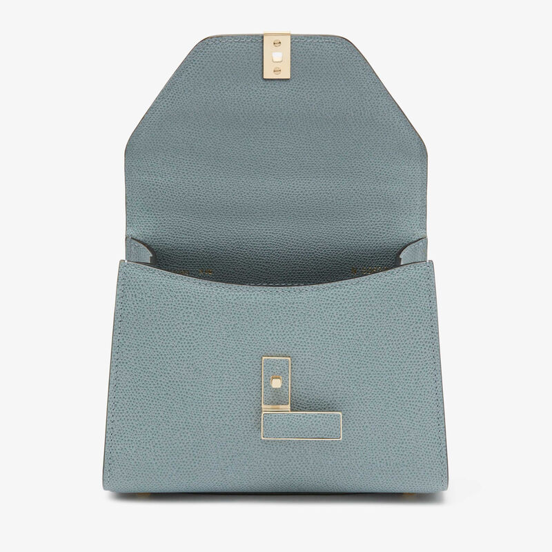 Iside crossbody micro bag - Smokey Blue - Millepunte calf leather - Valextra - 7