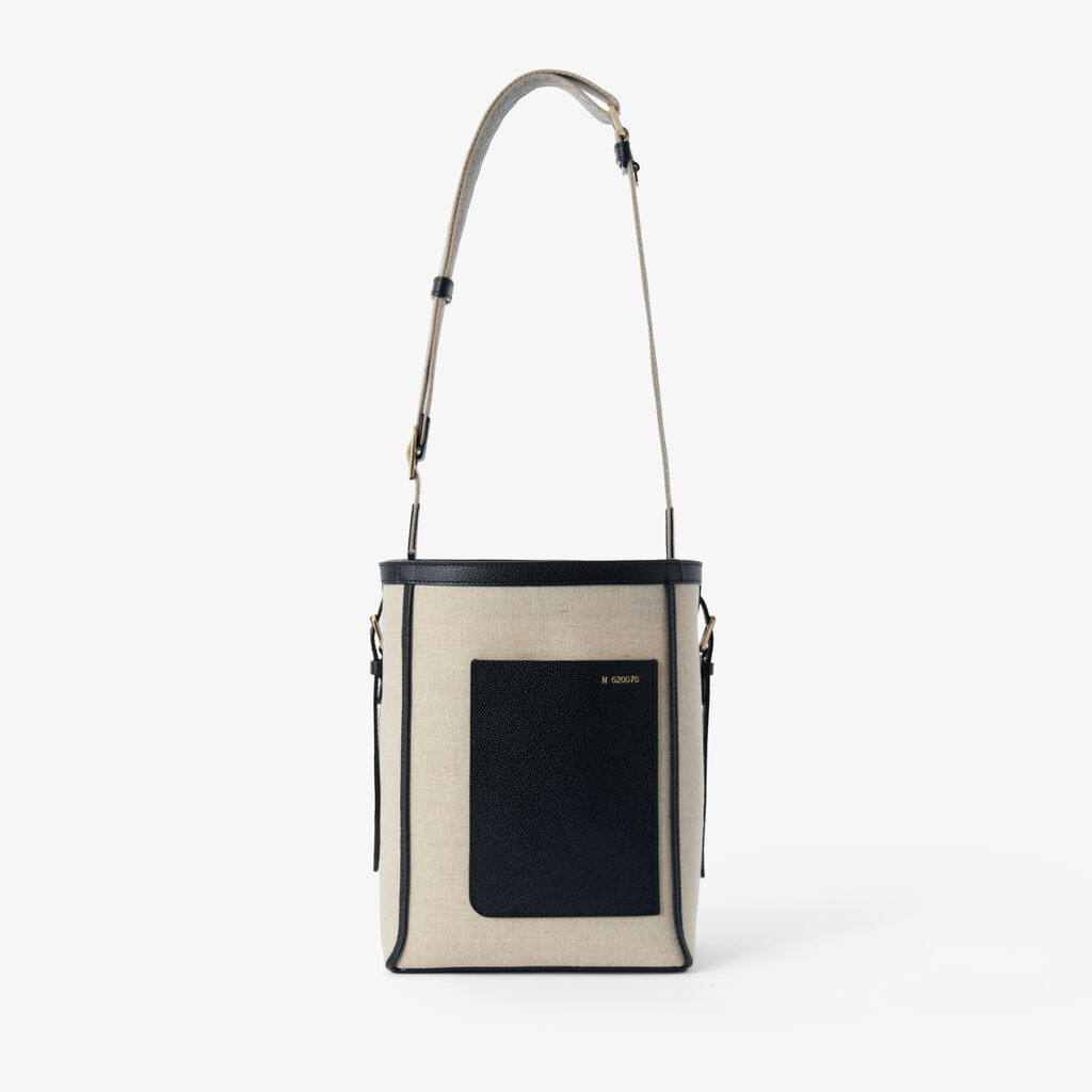 Soft Canvas Bucket Mini Bag -  - Tessuto Canvas/VS - Valextra - 1