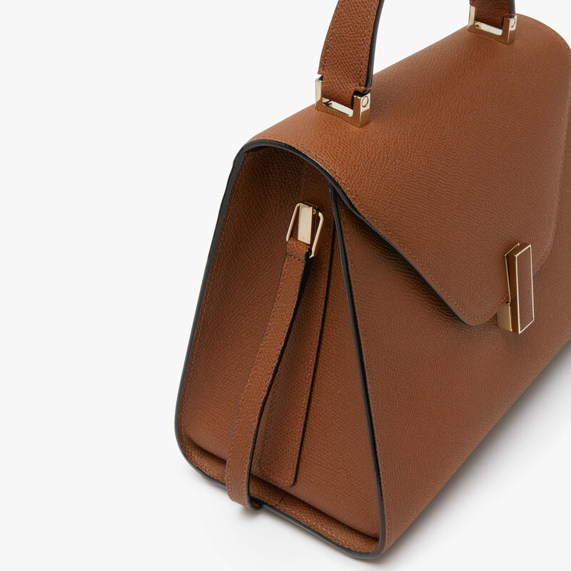 Iside Top Handle Medium Bag - Chocolate Brown - Millepunte calf leather - Valextra - 4