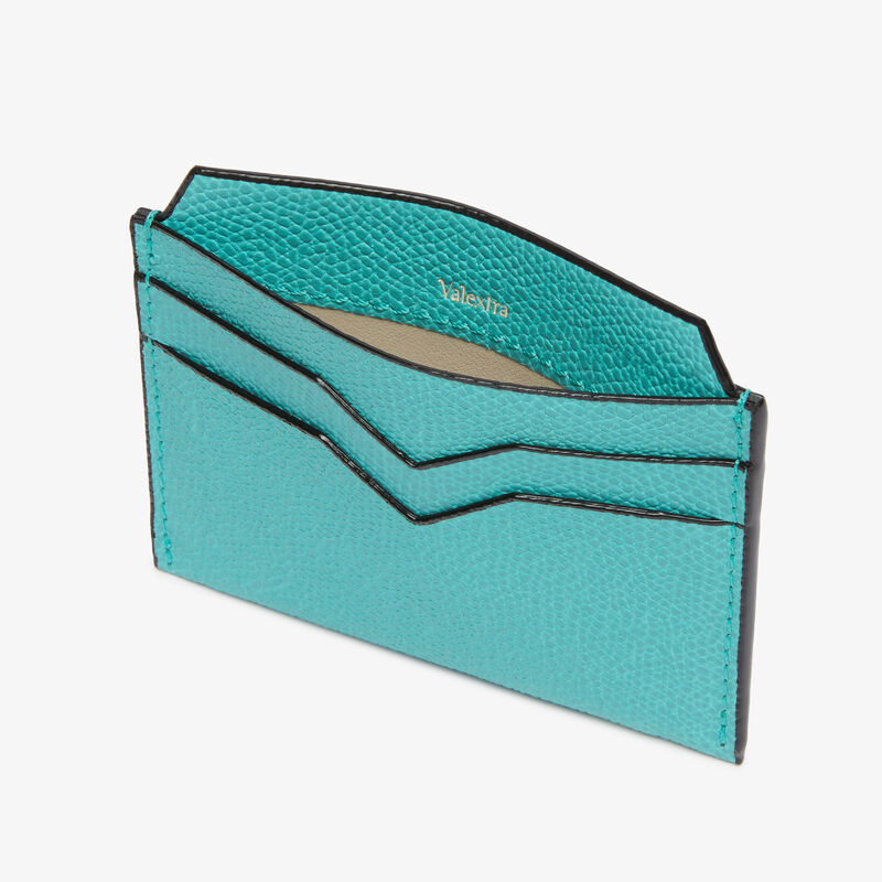 4CC Card Case - Ocean Blue - Millepunte calf leather - Valextra - 2