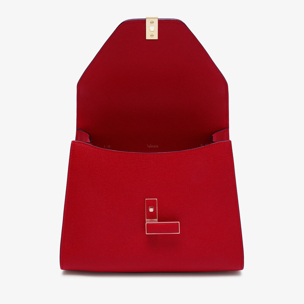 Iside Top handle medium bag - Red - Vitello VS - Valextra - 8