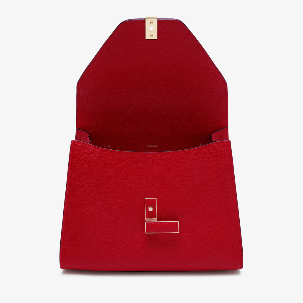 Iside Top handle medium bag - Red - Vitello VS - Valextra - 6