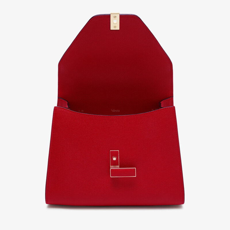 Iside Top handle medium bag - Red - Millepunte calf leather - Valextra - 6