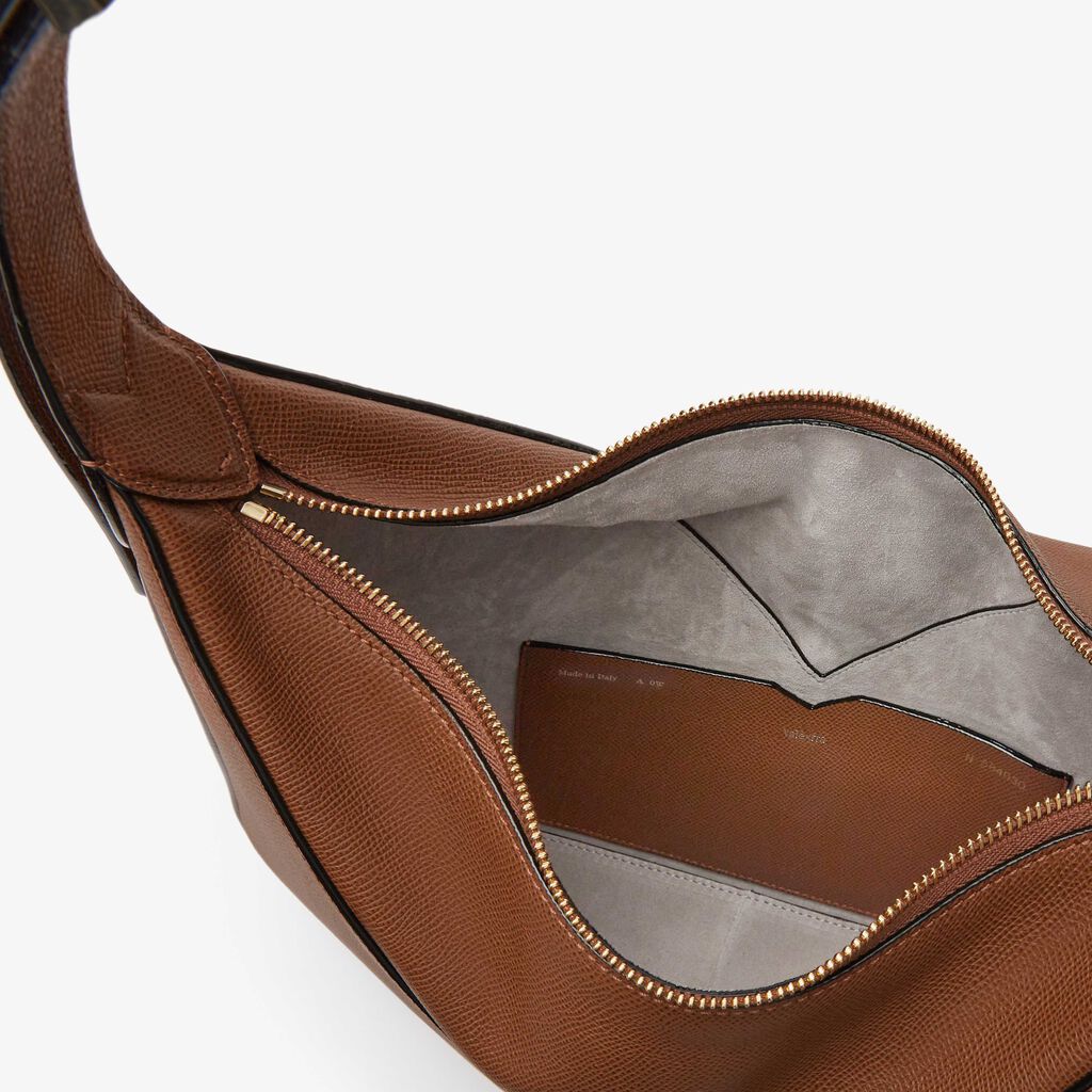 ViVi Hobo Bag - Chocolate Brown - Vitello Millepunte Soft - Valextra - 3