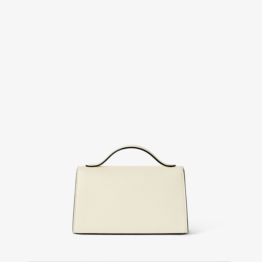 Iside T&igrave;n Top Handle Bag - Pergamena White - Millepunte calf leather - Valextra - 8