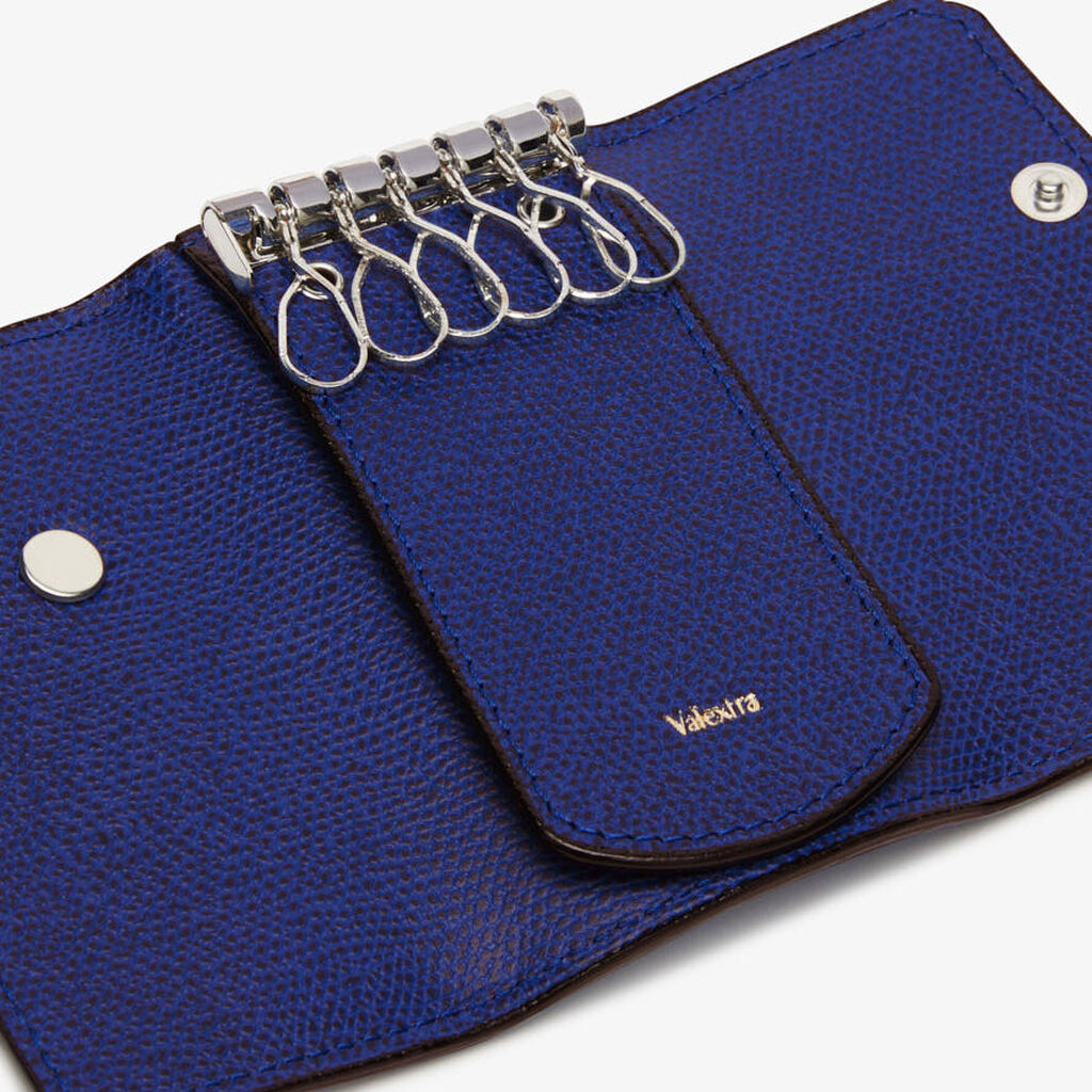 Key Holder 6 Hooks - Royal Blue - Vitello VS - Valextra - 2