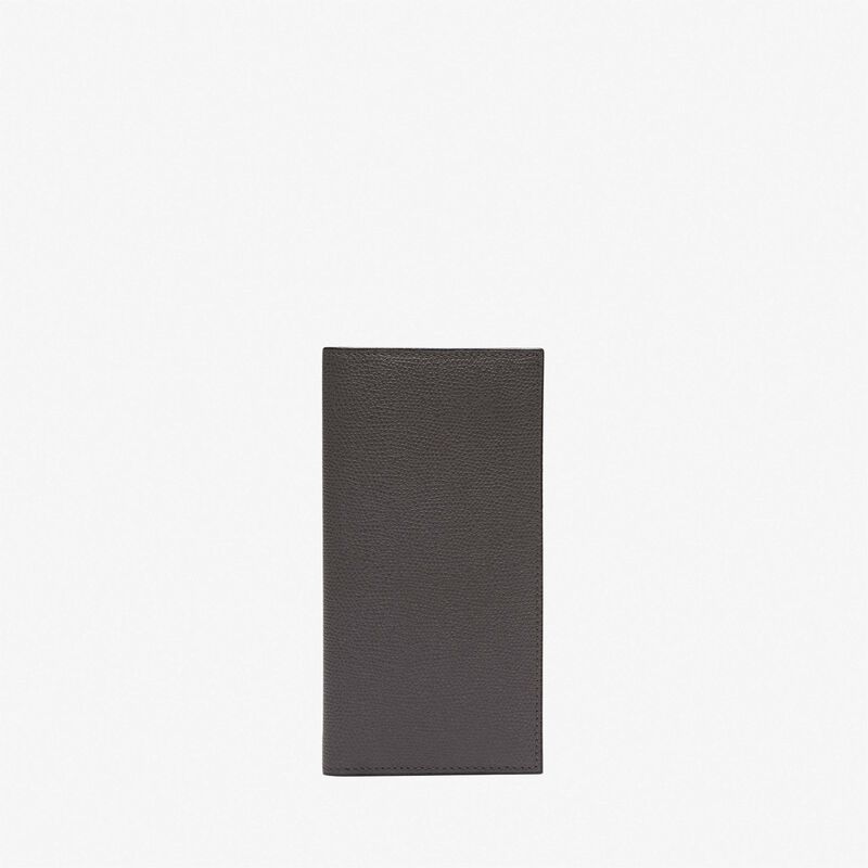 Vertical Wallet 12Cc - Smokey Grey - Millepunte calf leather - Valextra - 1