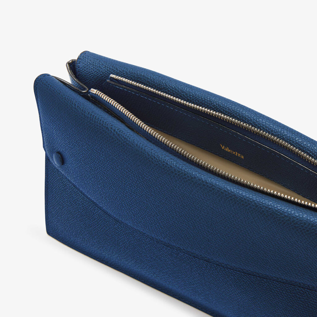 Pocket Crossbody Bag - Sapphire Blue - Vitello VS - Valextra - 2