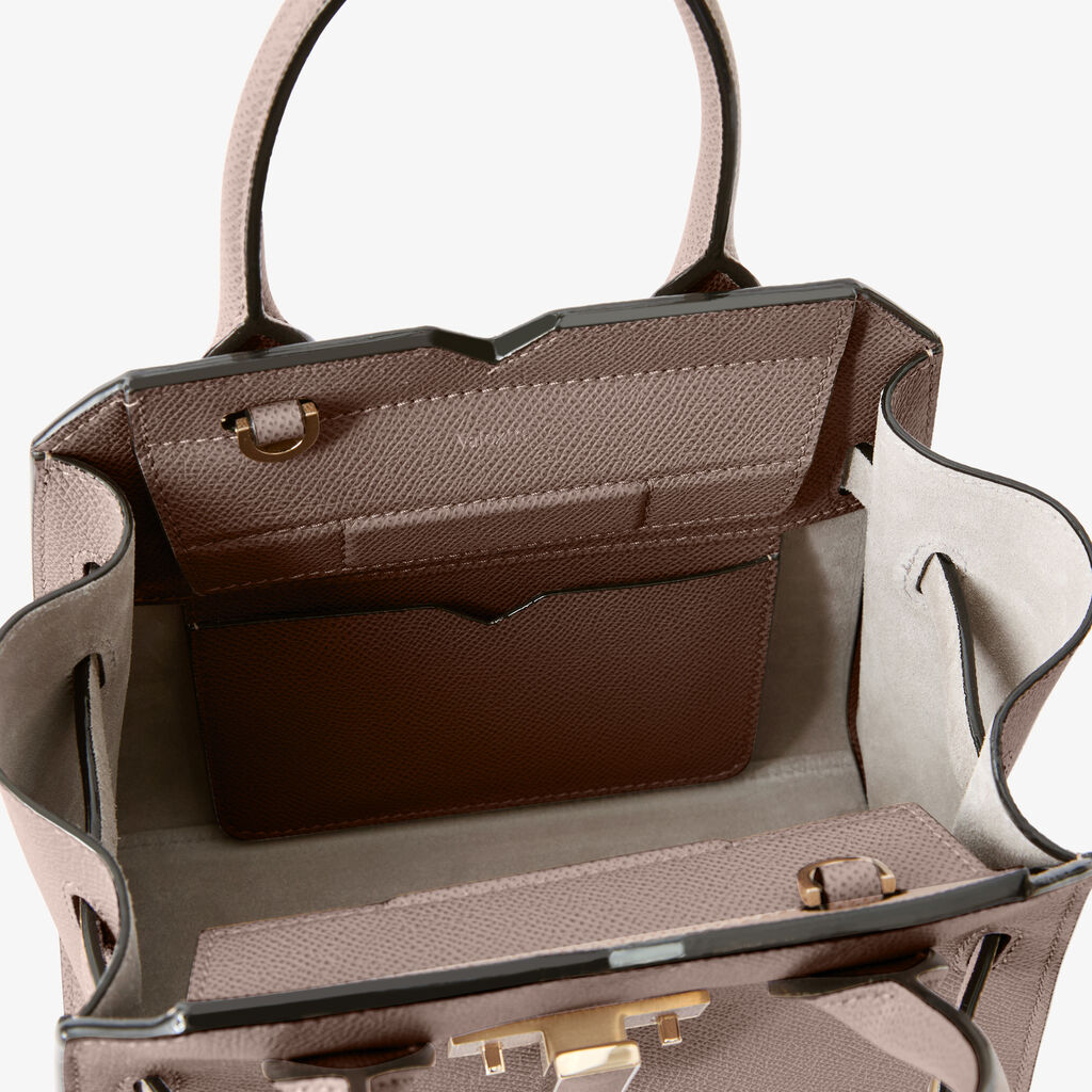 Milano Crossbody Micro Bag - Sahara Brown - Millepunte Soft calf leather - Valextra - 4