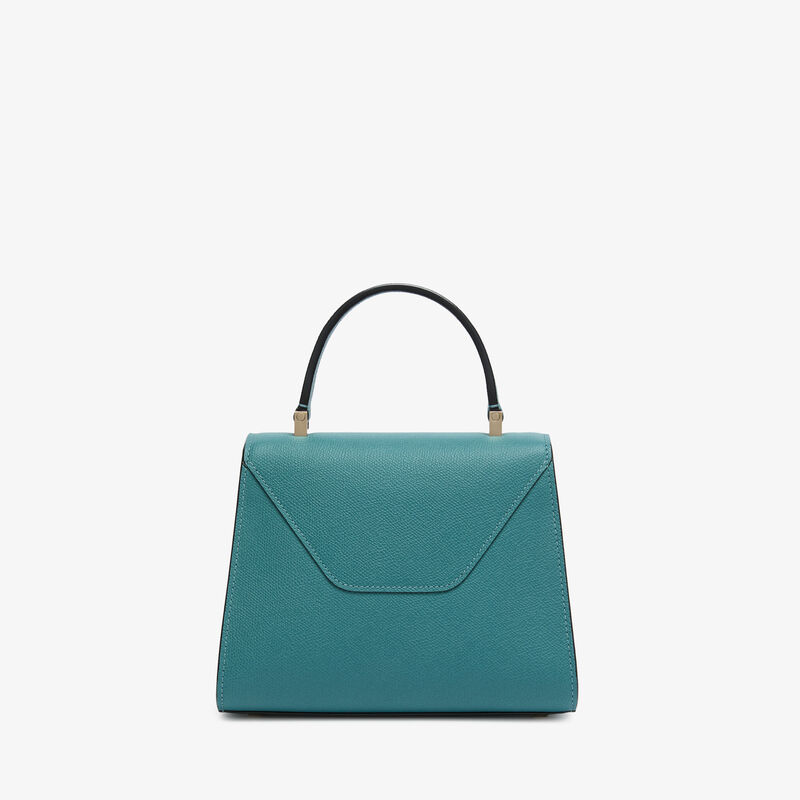 Iside Top handle mini bag - Bottle Green - Millepunte calf leather - Valextra - 6