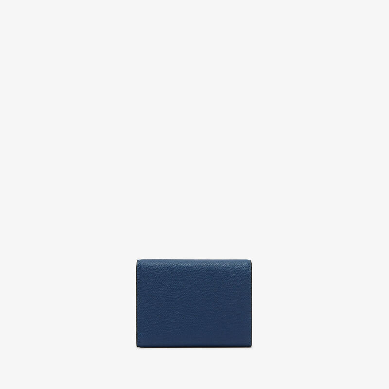 Iside Fold Wallet - Sapphire Blue - Millepunte calf leather - Valextra - 4