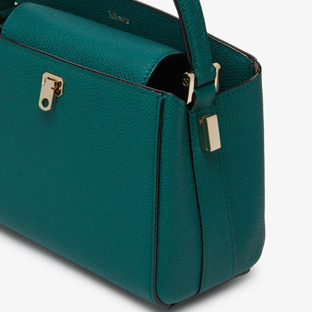 Brera Crossbody Micro Bag - Forest Green - Vitello VS - Valextra - 3