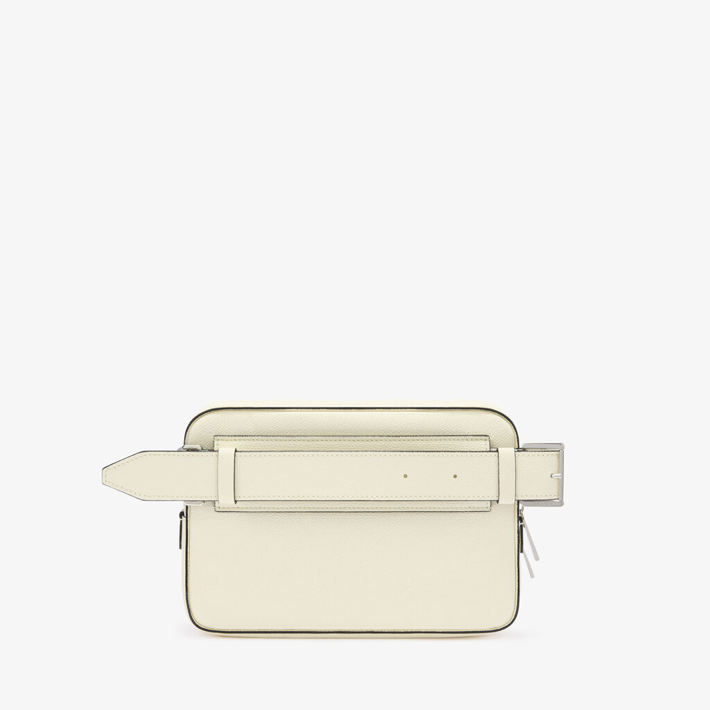 V-Line Bum Bag - Pergamena White - Millepunte calf leather - Valextra - 3