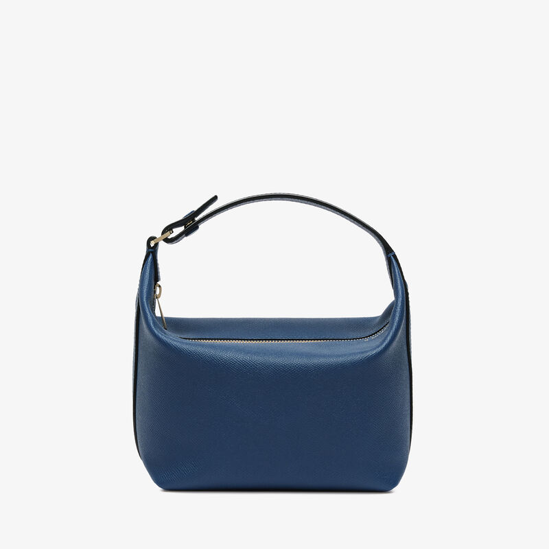 Mochi Top Handle Mini Bag - Sapphire Blue - Millepunte Soft calf leather - Valextra - 1