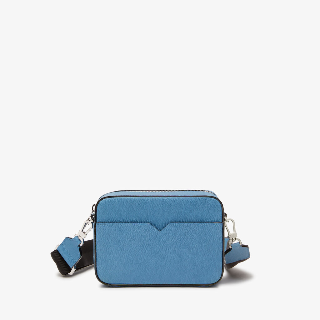 V-line Reporter Mini Bag - Nebula Blue - Vitello VS - Valextra - 1