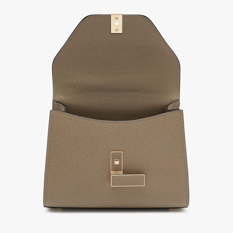 Iside crossbody micro bag - Oyster Brown - Millepunte calf leather - Valextra - 7