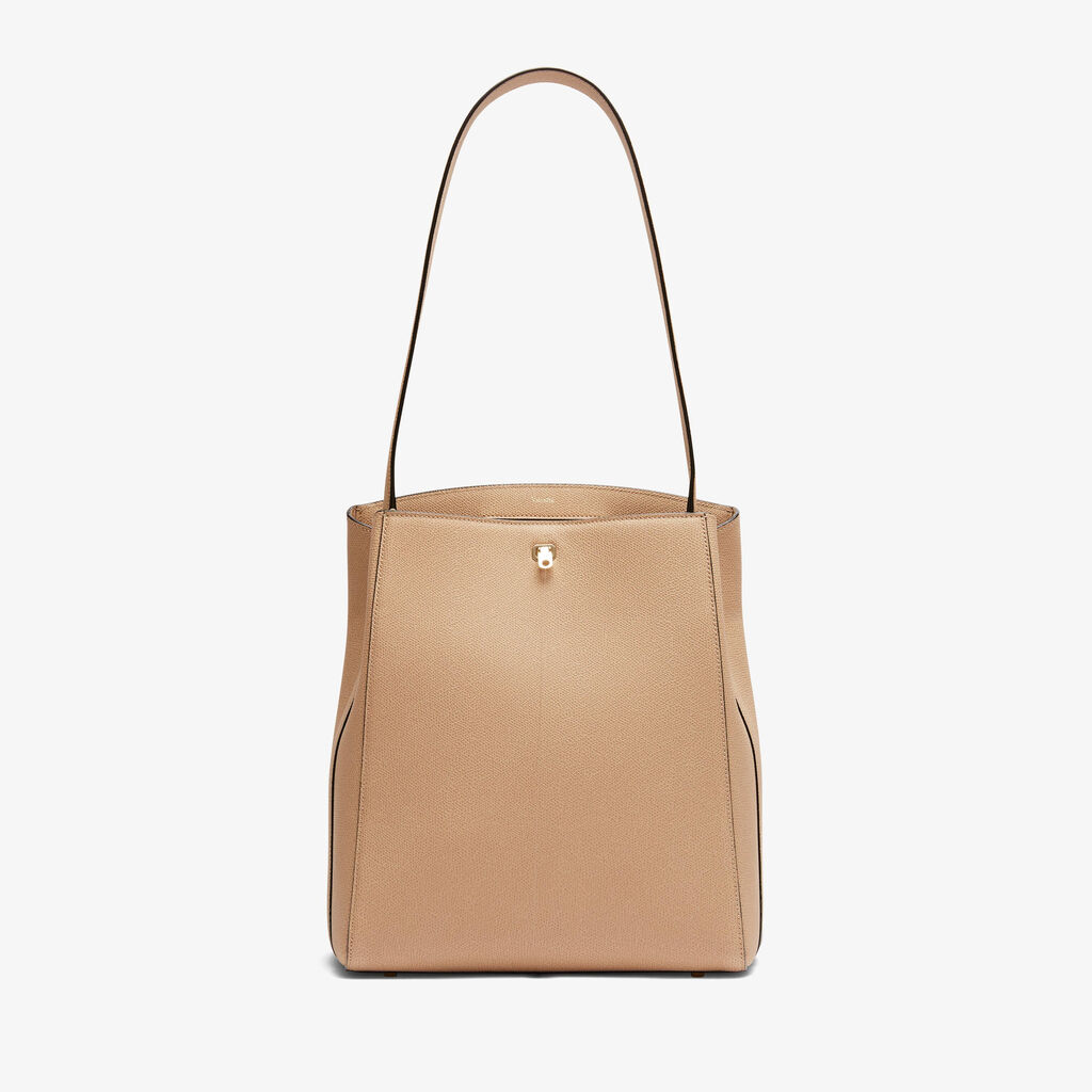 Valextra Borsa a spalla versatile Media in Pelle Beige | Valextra Brera